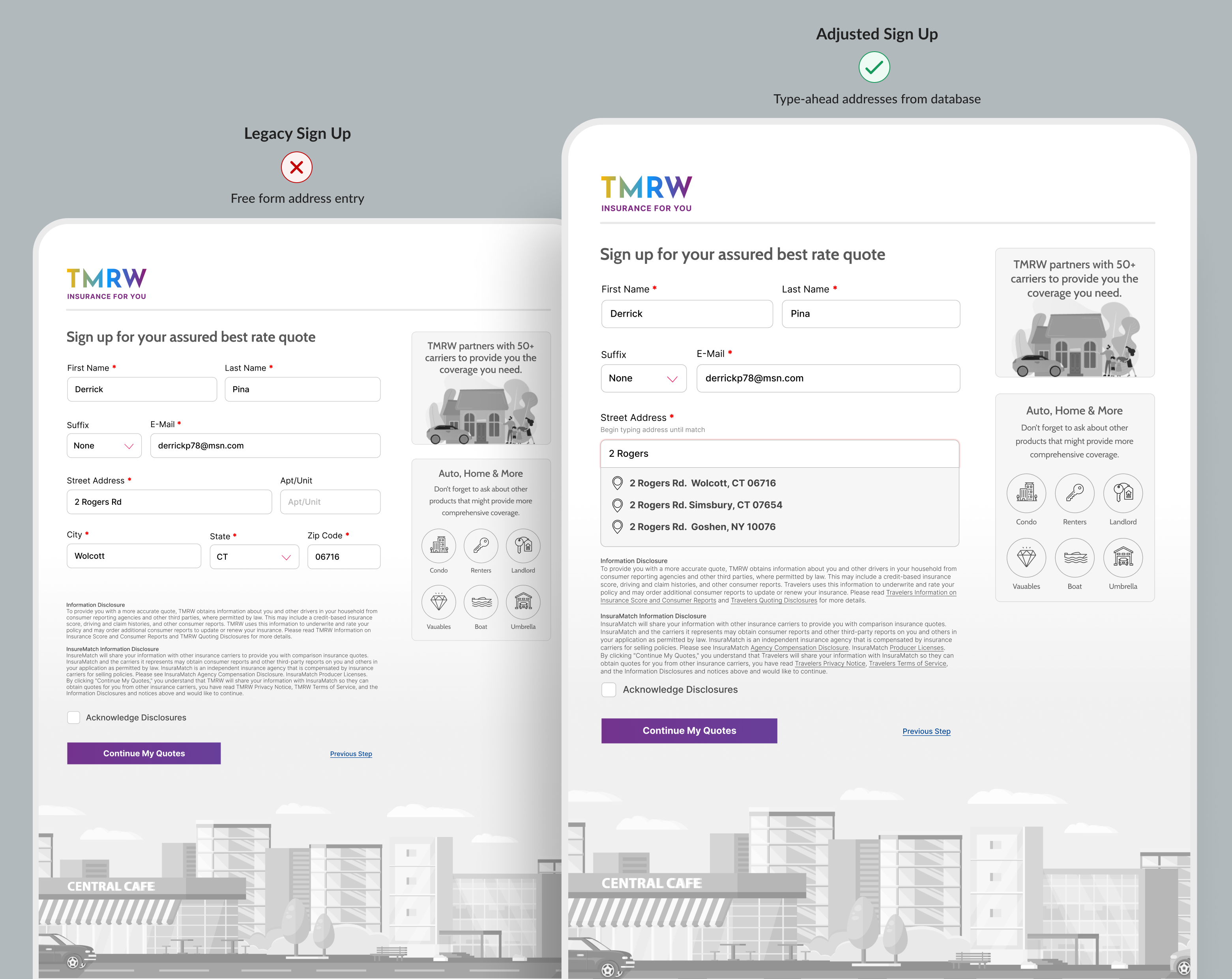 Address Collection Onboarding